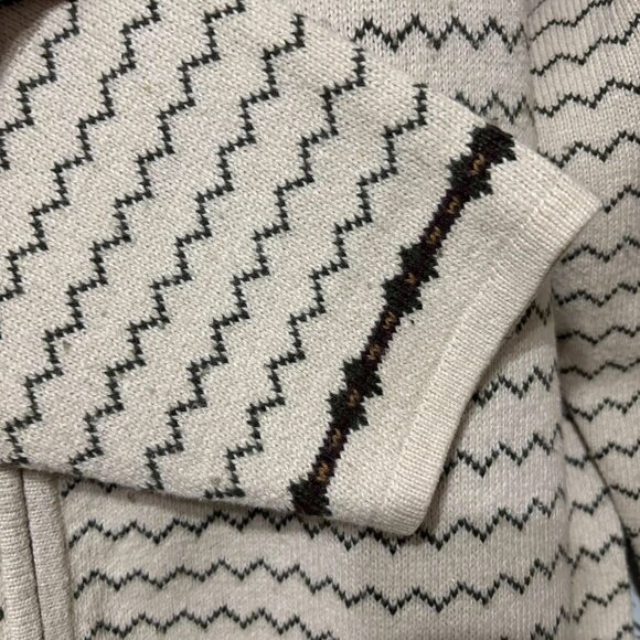Vintage Womens Cream Nordic Zip Cardigan Sweater 18/20W Ramie/Wool Blend - Picture 8 of 10